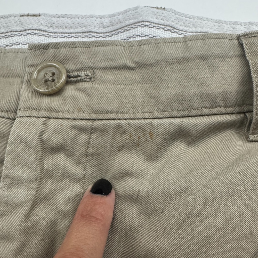 Greg Norman For Tasso Elba FIVE IRON Khaki Chino Shorts Sz 40 Cargo Pocket - Picture 6 of 11